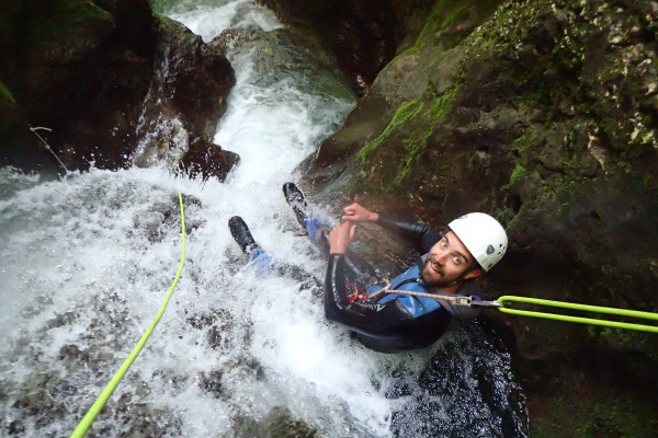 canyoning and sit on to kayak package tour Bled Slovenia