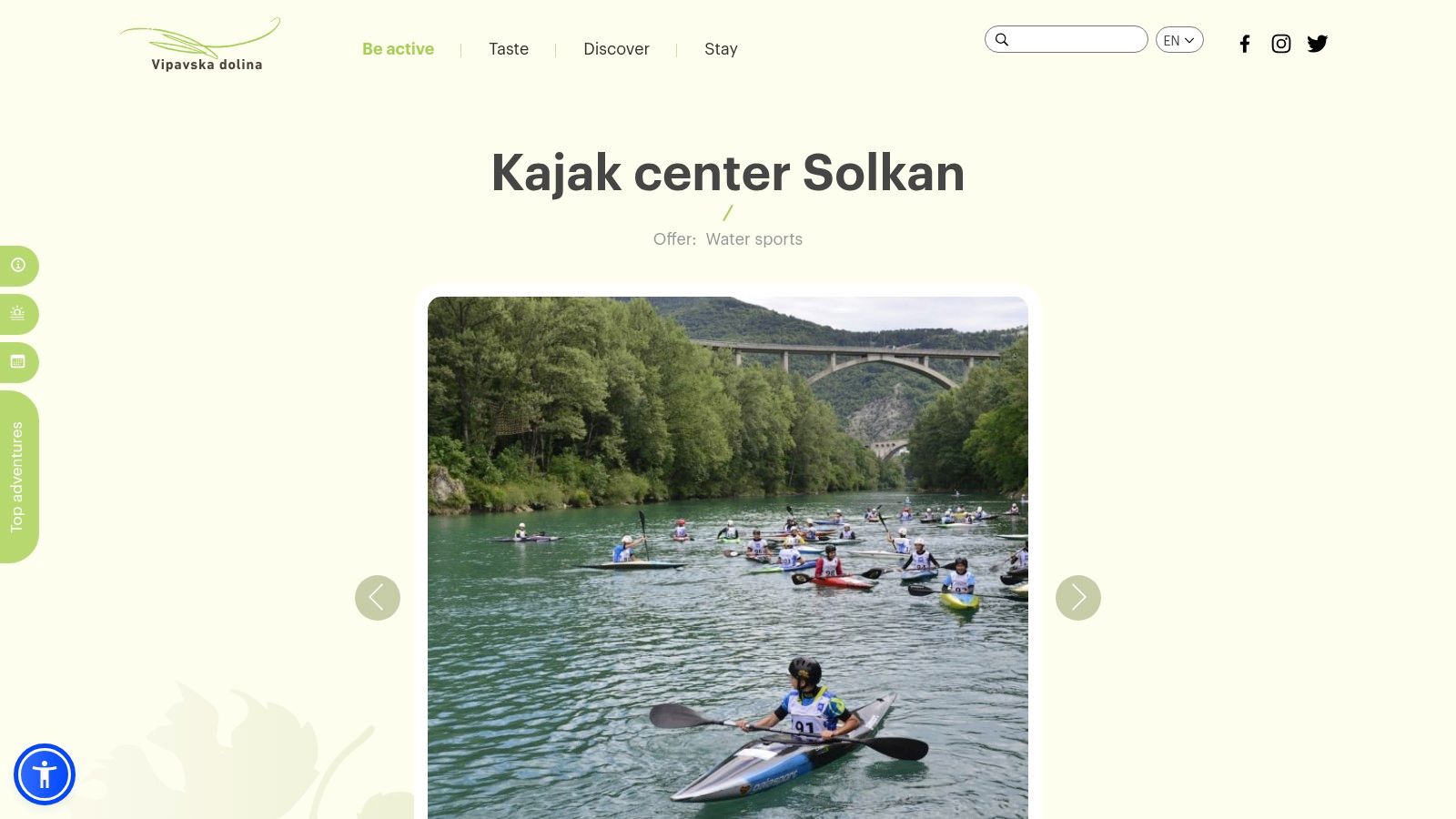 Kajak Center Solkan (Nova Gorica / Solkan, lower Soča)