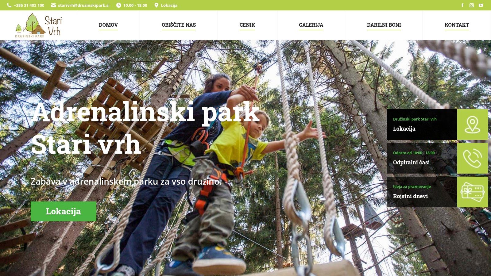Adrenaline Park Stari vrh – Zipline Courses (Škofja Loka area)