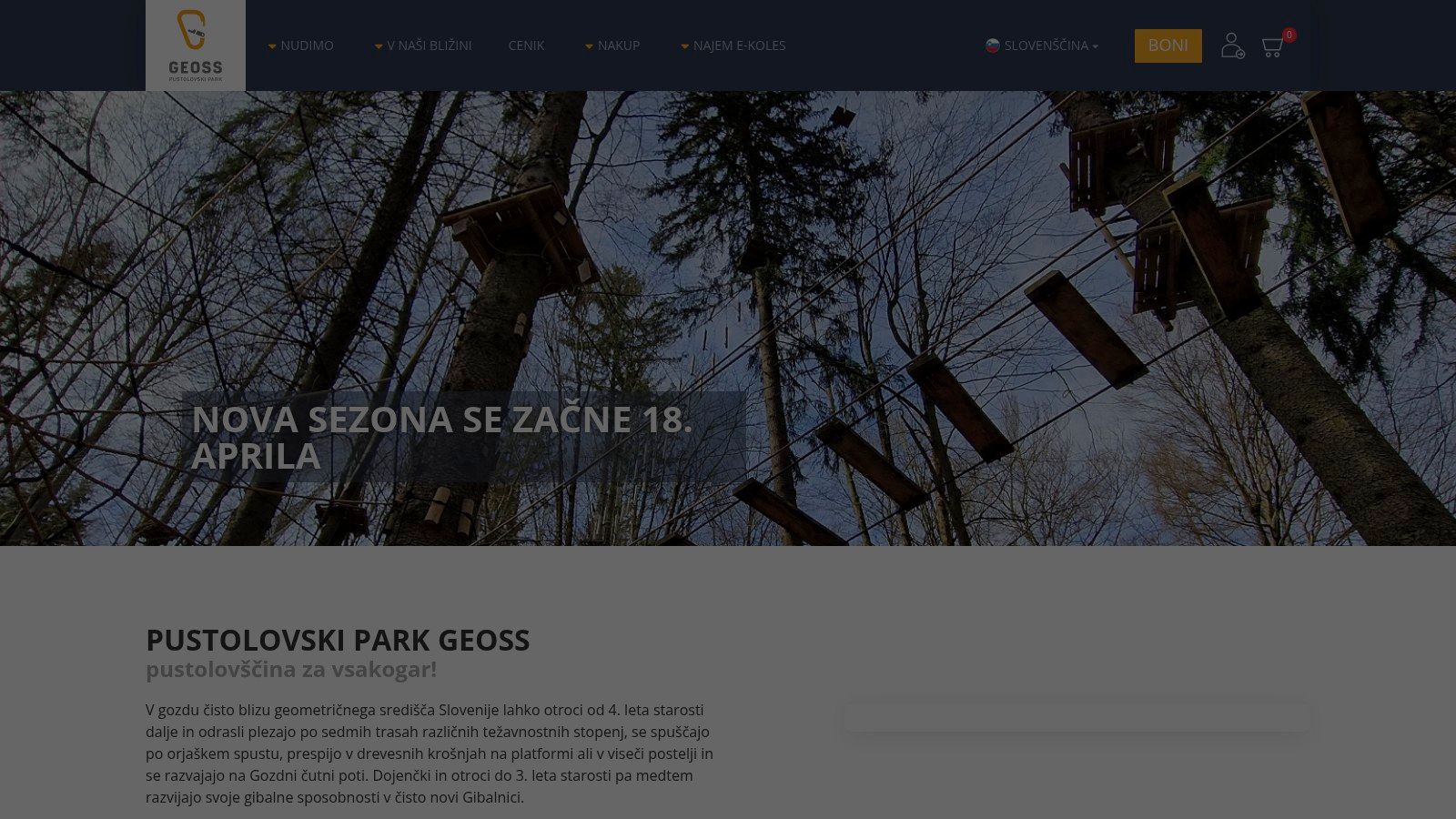 Adventure Park Geoss – “Giant Zipline” (Slivna, near Ljubljana)