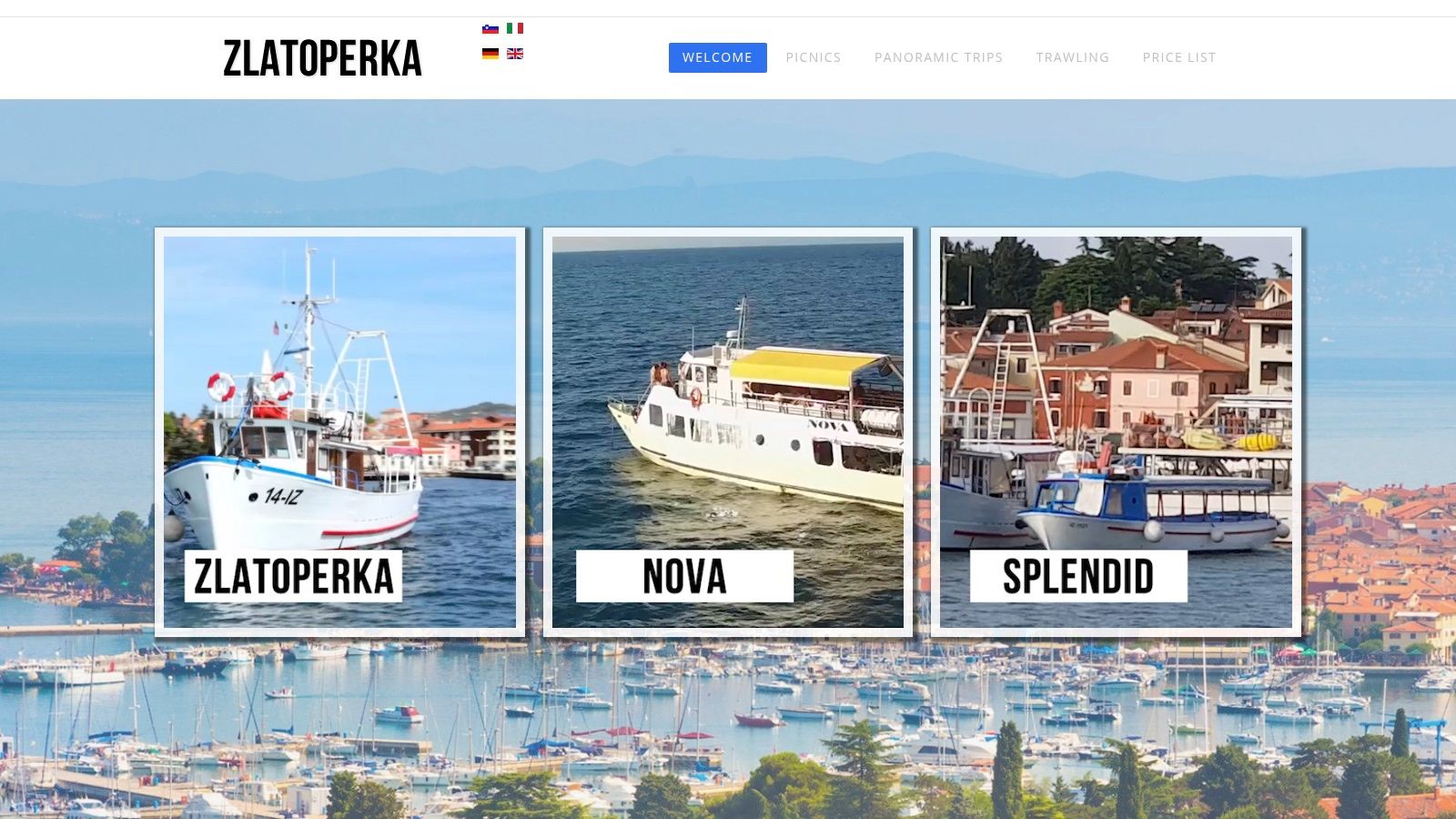 Zlatoperka Coastal Boats (Ankaran–Koper–Izola–Piran + Private Fish‑Picnic Cruises)