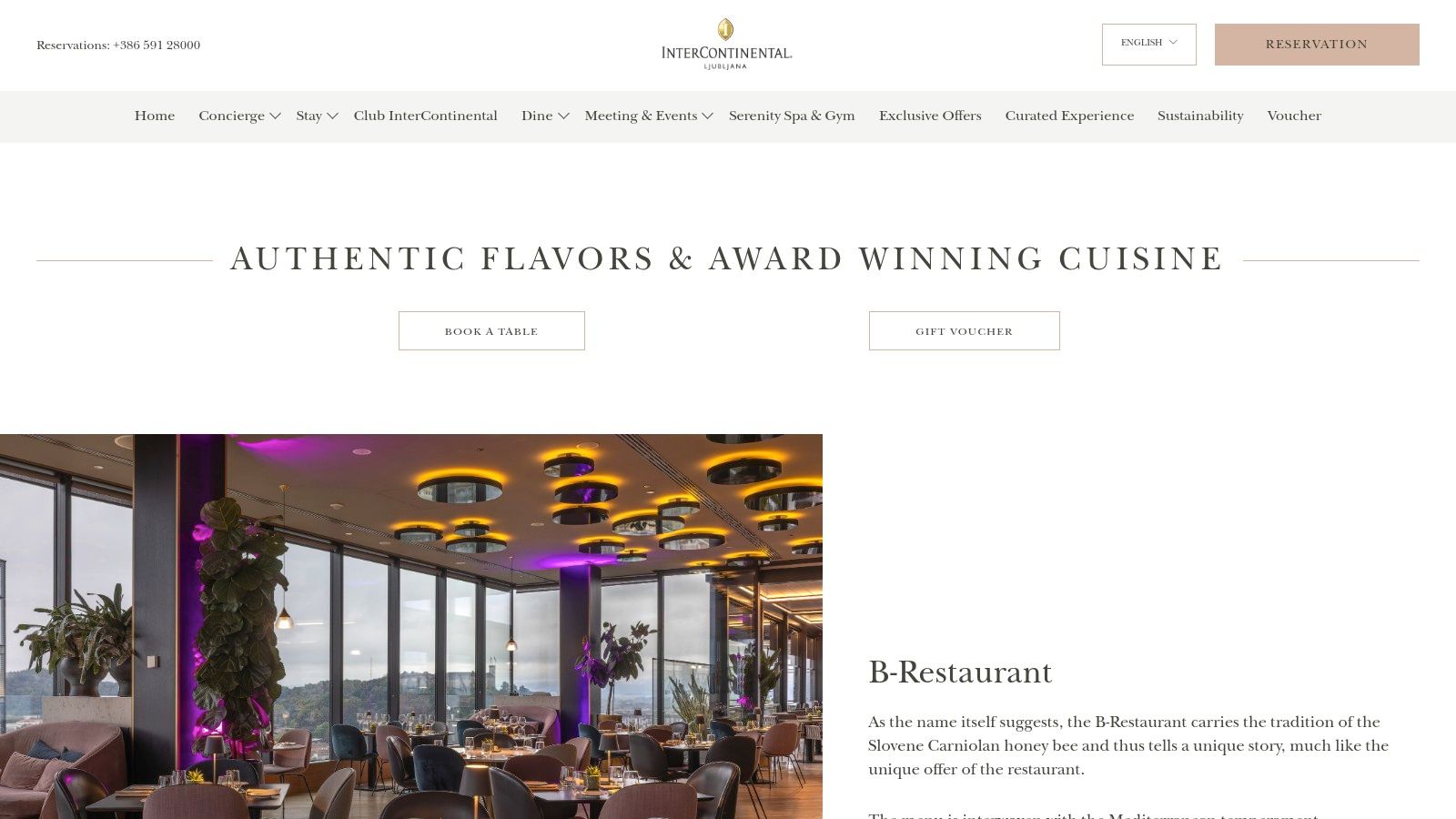 B‑Restaurant (InterContinental Ljubljana Rooftop)