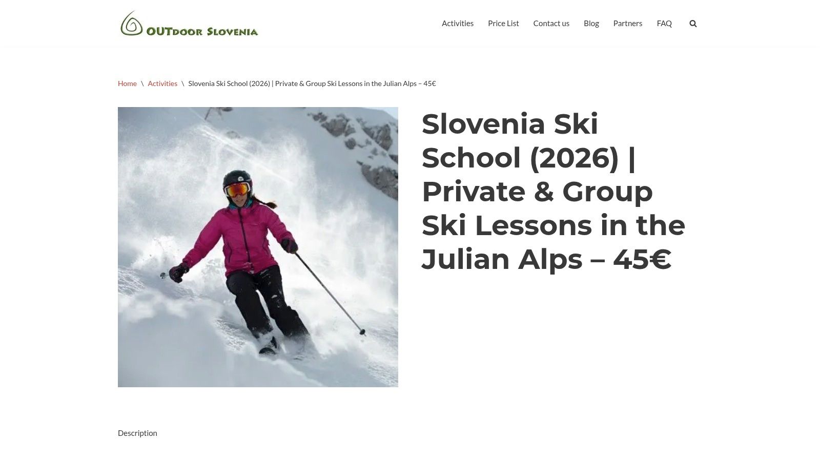 Start Here: The Outdoor Slovenia Ski & Snowboard School