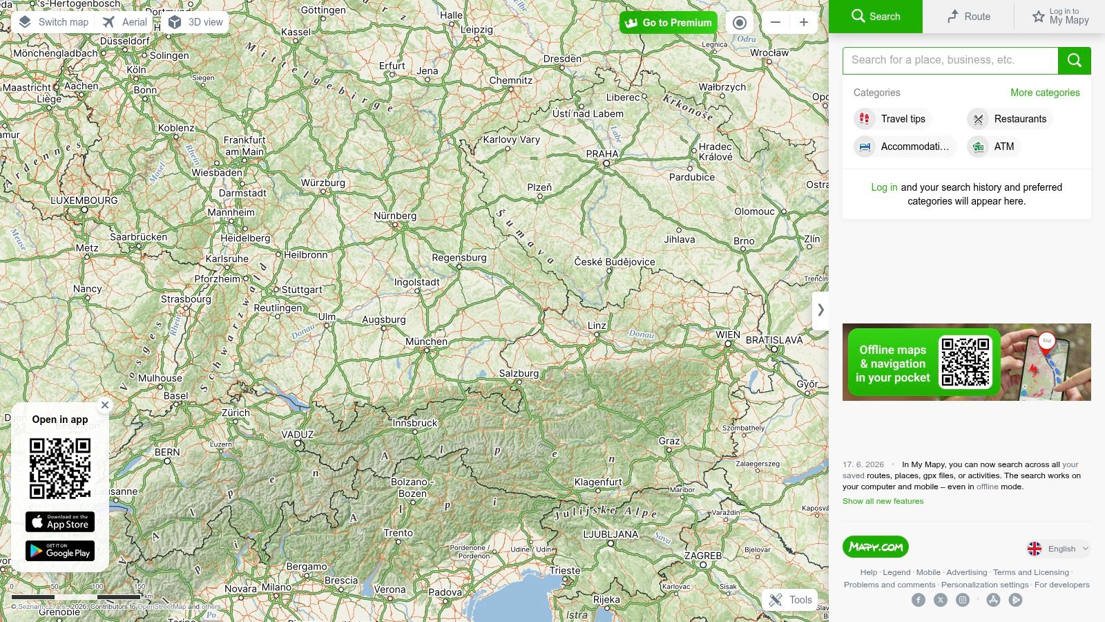 Mapy.cz: For Offline Use in the Mountains
